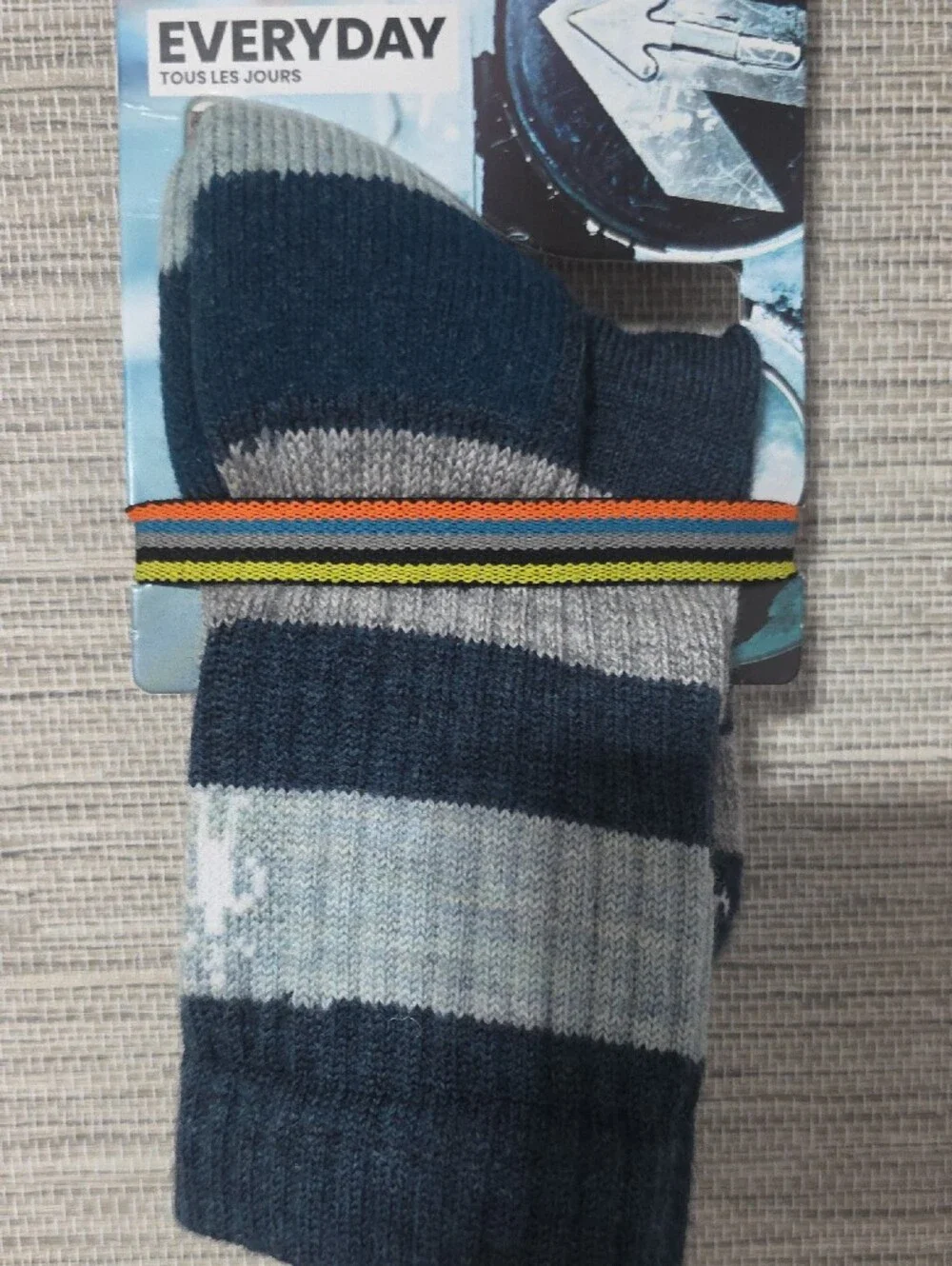 Smartwool Everyday Striped Merino Socks – Blue, Light Blue, Gray